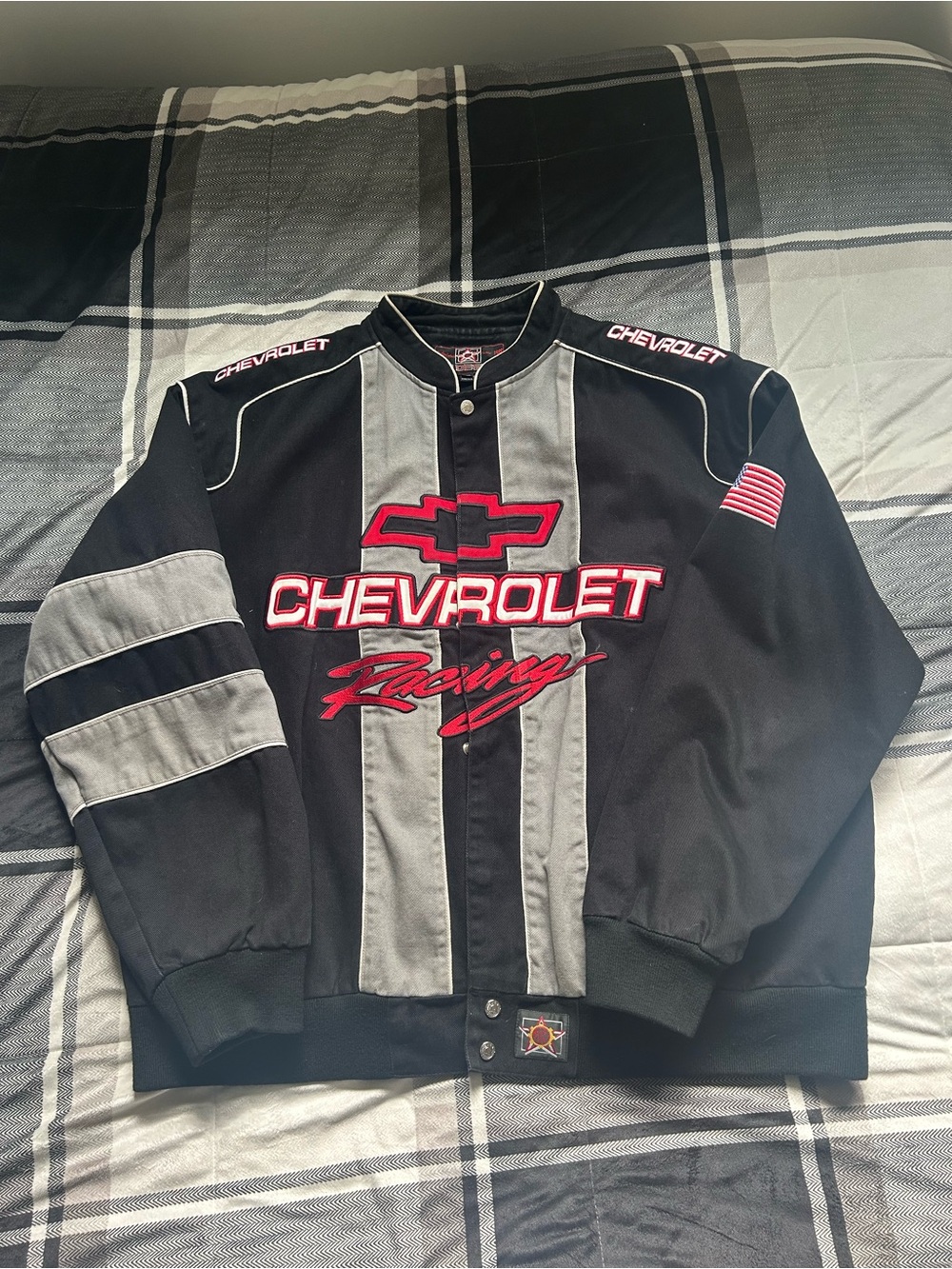 Men’s Black & Gray Chevrolet Racing Jacket